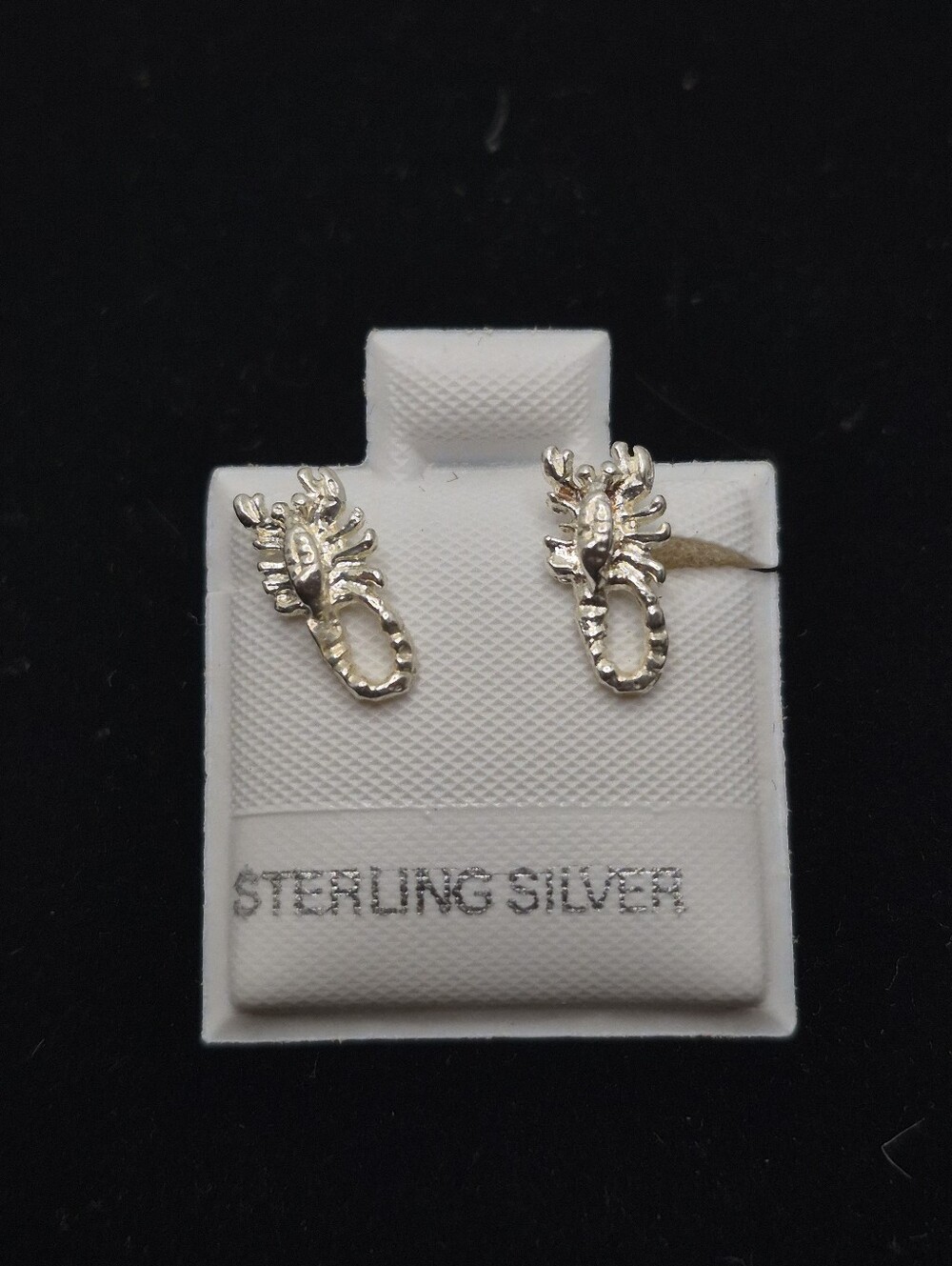 .925 Sterling Silver Scorpion Stud Earrings